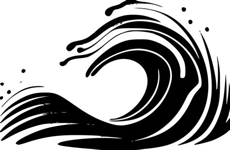 Wave, Black and White Vector illustration 24142631 Vector Art at Vecteezy