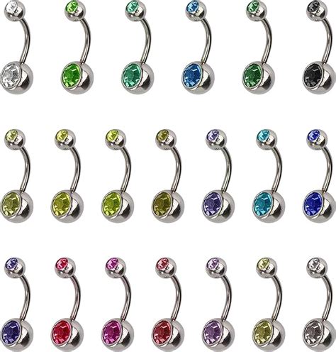 Piercing Nombril Anneaux De Nombril Color Anneau Ombilical En Acier