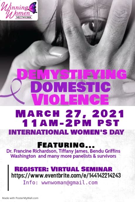 Copy Of Domestic Violence Awareness Event Flyer Postermywall