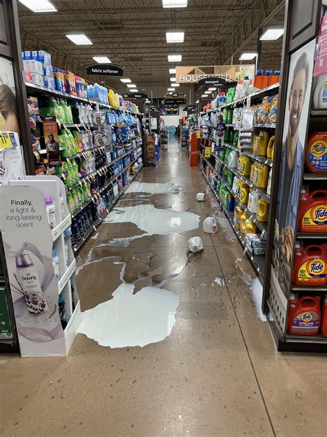 Guess who had to clean this up (4 teens + TikTok + milk + hit and run) : r/kroger