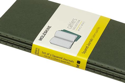 Set 3 Caiete Moleskine Cahier Pocket Squared Myrtle Green