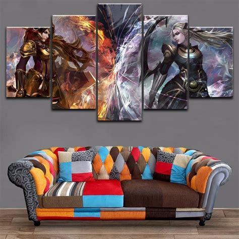 Naruto Anime Characters – 5 Piece Canvas Wall Art Gaming Room Canvas ...