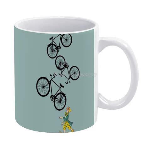 Tazas de café de payaso de bicicleta famosa Taza de cerámica taza de