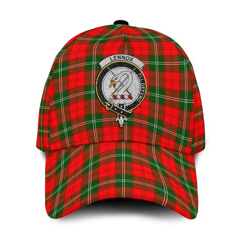 Lennox Tartan Crest Embroidery Classic Cap Celticprime