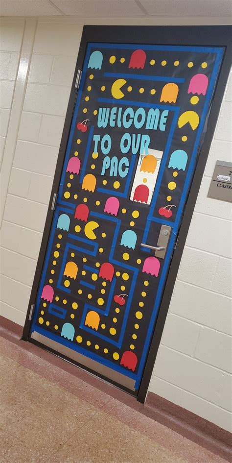 Pac Man School Door Middle School Classroom Themes Door Decorations