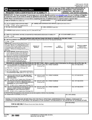 Fillable Online Reginfo REQUEST FOR A CERTIFICATE OF ELIGIBILITY