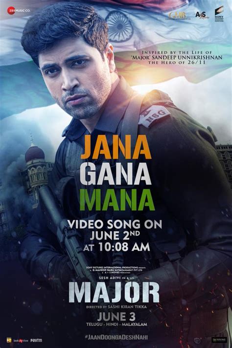 Jana Gana Mana Video Song From Major Is Going To Release Tomorrow 2nd