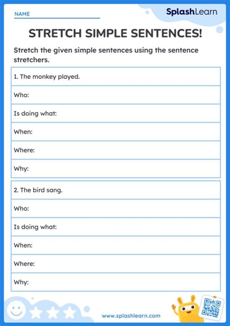 Stretch The Simple Sentences Worksheet