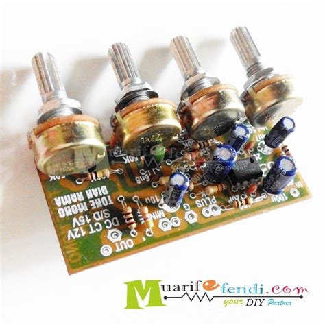 Jual KIT Tone Control Mono Dian Rama IC OpAmp 4558 Treble Middle Bass