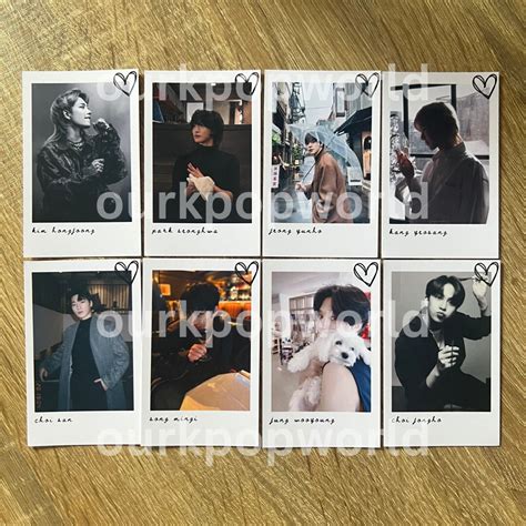 Kpop Ateez Bias Mini Polaroid Style Freebie Prints Ateez Bias