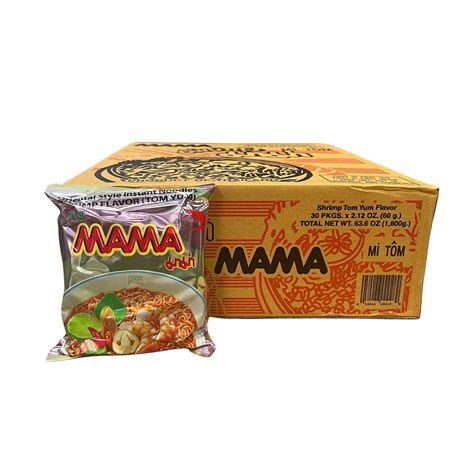 Mama Oriental Style Instant Noodles Shrimp Flavor Tom Yum 212 Oz X