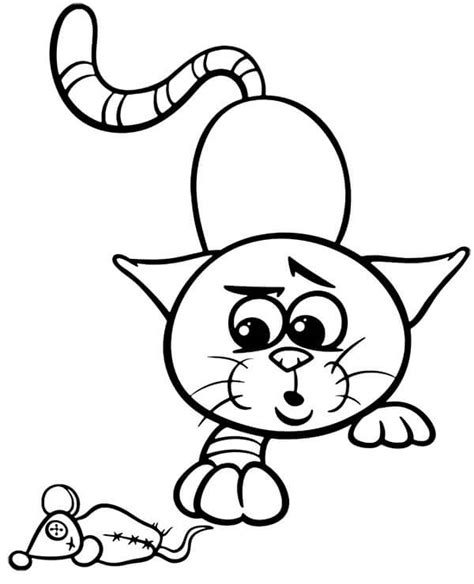 Brinquedo De Gato E Rato Para Colorir Imprimir E Desenhar Colorir Me