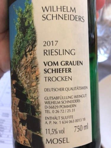 Wilhelm Schneiders Vom Grauen Schiefer Riesling Trocken Vivino France