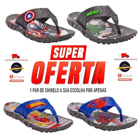 Chinelo De Dedo Papete Infantil Homem Aranha Capit O Am Rica Ben Hot Wheels Pica Pau