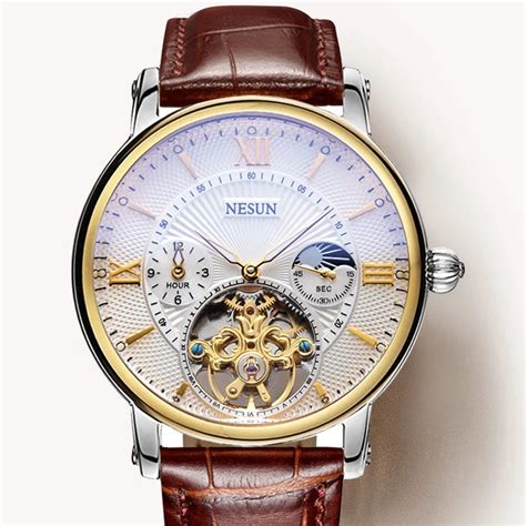 Switzerland Nesun Skeleton Tourbillon Top Luxury Brand Automatic