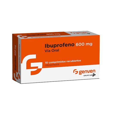 Ibuprofeno 600Mg X 10 Comprimidos Genven Farmadon La Farmacia De La