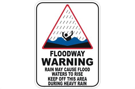 Flood Warning Road Sign