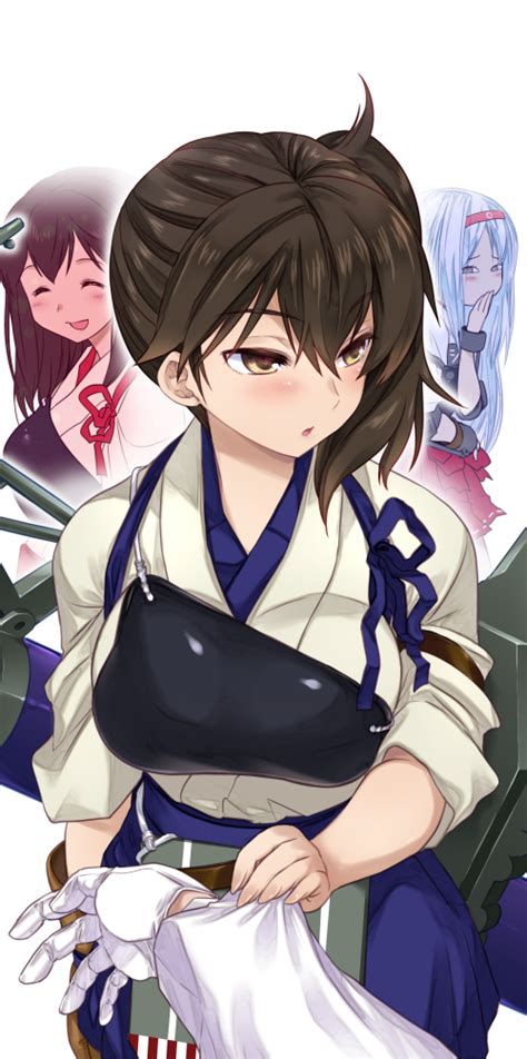 Admiral Kaga Akagi And Shoukaku Kantai Collection Drawn By