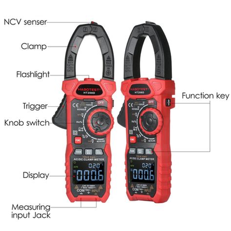 Detector de instrumento de teste habotest HT208D ac/dc 1000A alicate ...