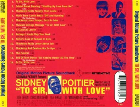 To Sir With Love Original Soundtrack 1967 Cd