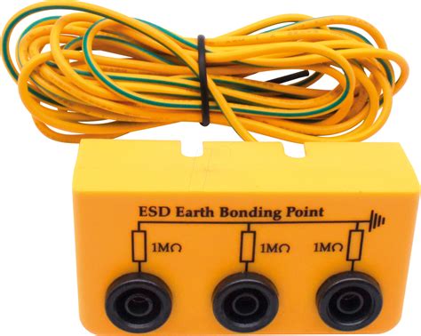 QUAD 1903EC060 ESD Earthing Box 3x Banana Socket 3 M Connection Cable