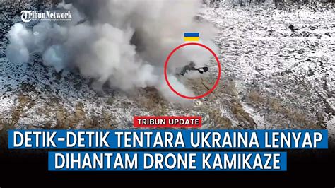 Detik Detik Tentara Ukraina Berhamburan Ditabrak Drone Kamikaze Rusia