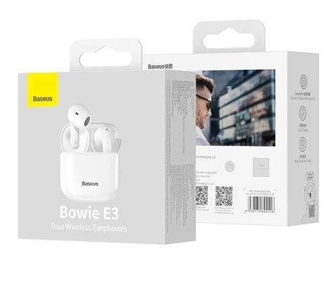 Fone De Ouvido Sem Fio Bluetooth Tws Baseus Bowie E Branco Fone De