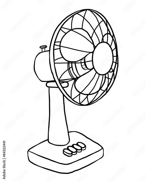 electric fan Stock Vector | Adobe Stock