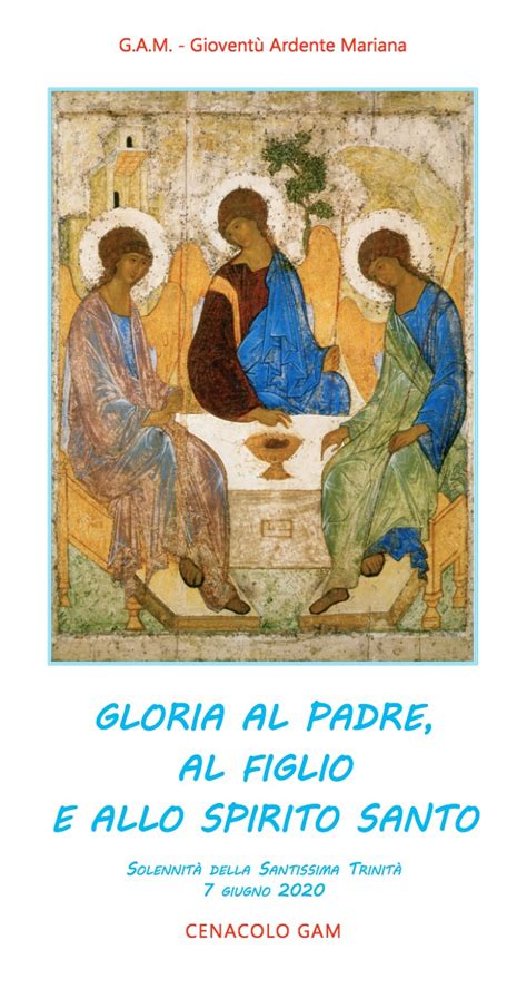 Ss Trinit Gloria Al Padre Al Figlio Allo Spirito Santo Giovent