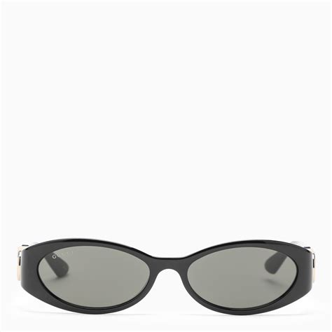 Gucci Black Oval Sunglasses Thedoublef