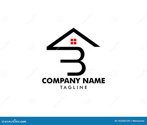 Initial Letter B With House Logo Stock Vector Illustration Of Icon