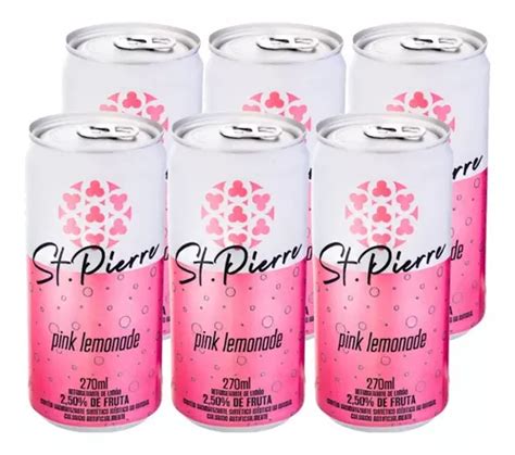 Refrigerante St Pierre Pink Lemonade Lata 269ml Pack 6 Un Mercadolivre