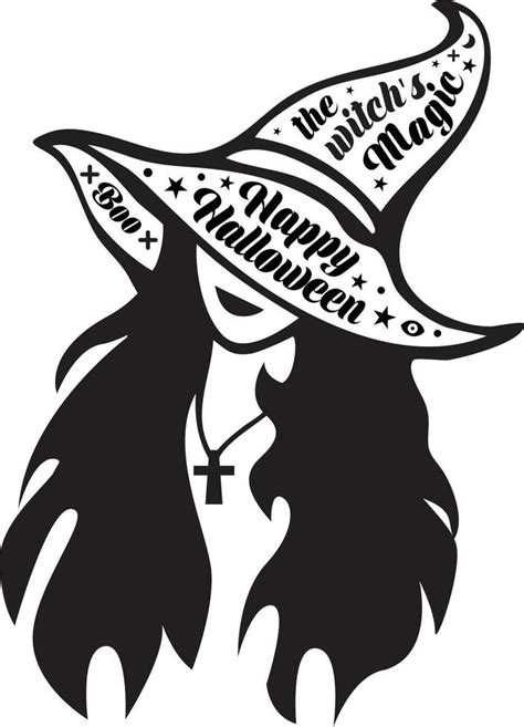 Witch Face Silhouette Clip Art