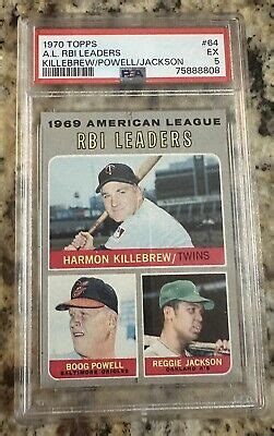 Topps Al Rbi Leaders Killebrew Powell Jackson Psa Ex Ebay