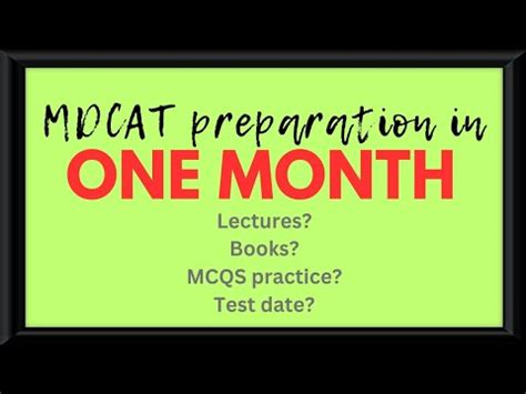 Mdcat Preparation Strategy Last Month Revision Plan Mdcat Youtube