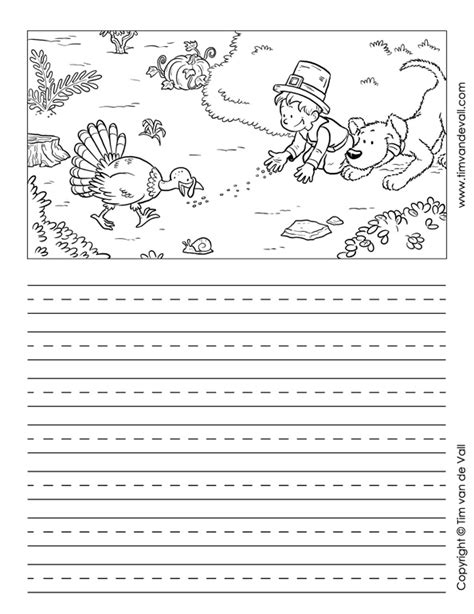 Thanksgiving Writing Paper Templates Tims Printables