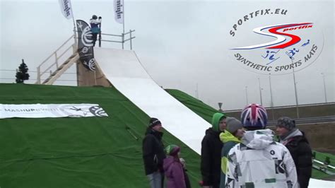 Snowpark On Artificial Ski Surface Sportfix Tb Youtube