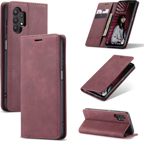 Samsung Galaxy A G Hoesje Just In Case Vintage Wallet Case Rood