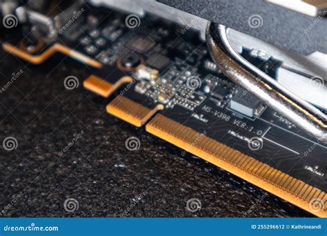 Gpu Graphics Card Close-up, PC Hardware Details Stock Photo - Image of ...