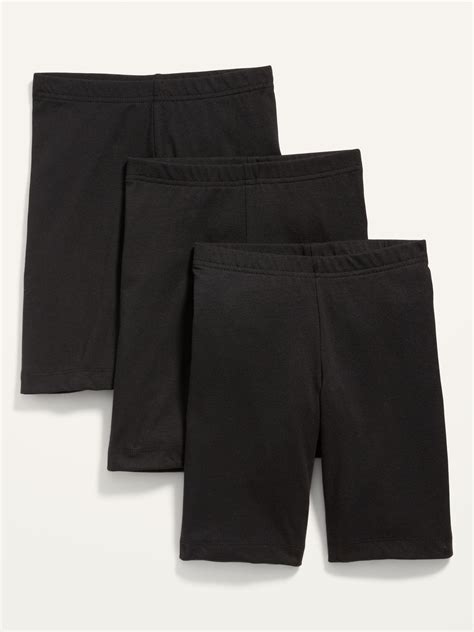 Long Jersey Biker Shorts 3 Pack For Girls Old Navy