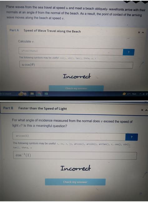 Solved Plane waves from the sea travel at speed u ﻿and meet | Chegg.com 