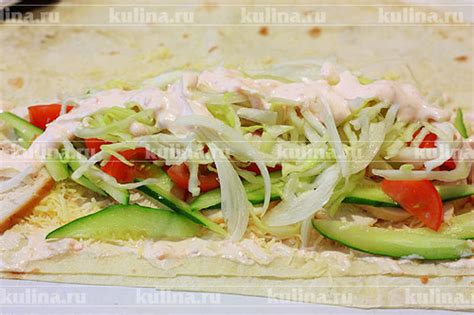 Шаурма с курицей и капустой – рецепт приготовления с фото от Kulina.Ru