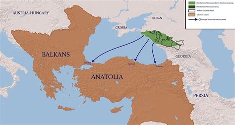 Circassian Expulsion Of 1864 1867 Map Historical Maps Cartography