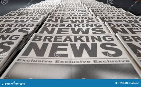 Newspaper Press Run End stock photo. Image of headlines - 49745018 