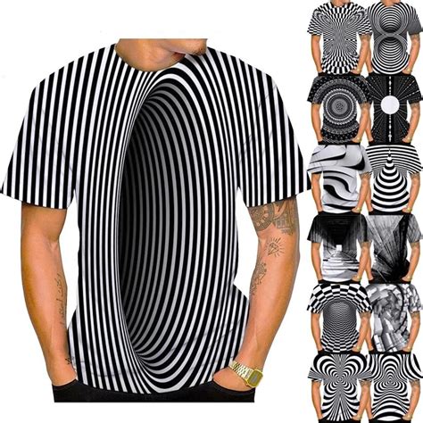 New Vertigo Fashion 3d Print Men Casual Hip Hop Cool T Shirt Vertigo