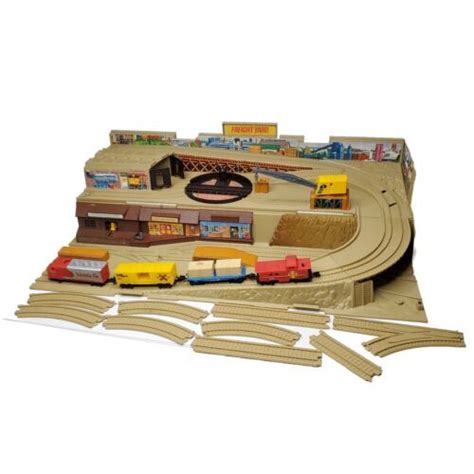 Vintage Hot Wheels Sto Go Railroad Freight Yard W Rail Car Train