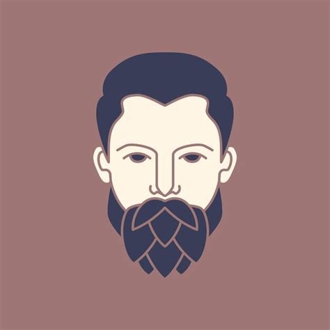 Premium Vector | Man face portrait cool bearded style mascot cartoon ...