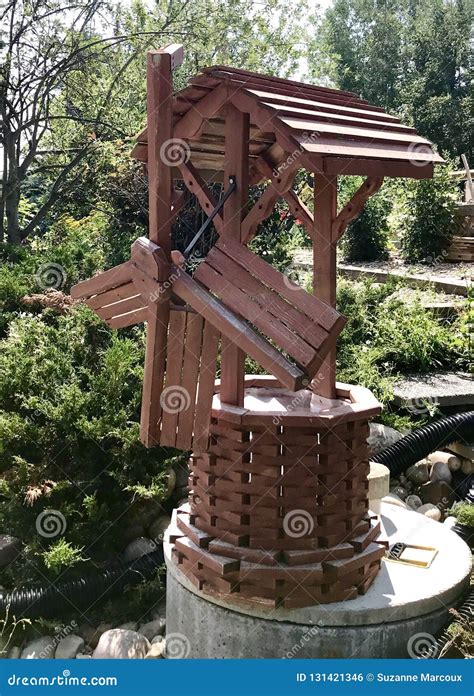 Handmade Garden Wooden Windmill Decor Stock Photo - Image of handmade ...