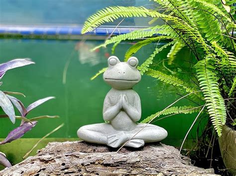 Elly Décor 9 Inch Ceramic Zen Meditating Frog Statueyoga Toad