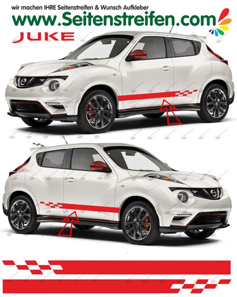 Nissan Juke Nismo R Look Side Stripes Graphics Decals Sticker Kit